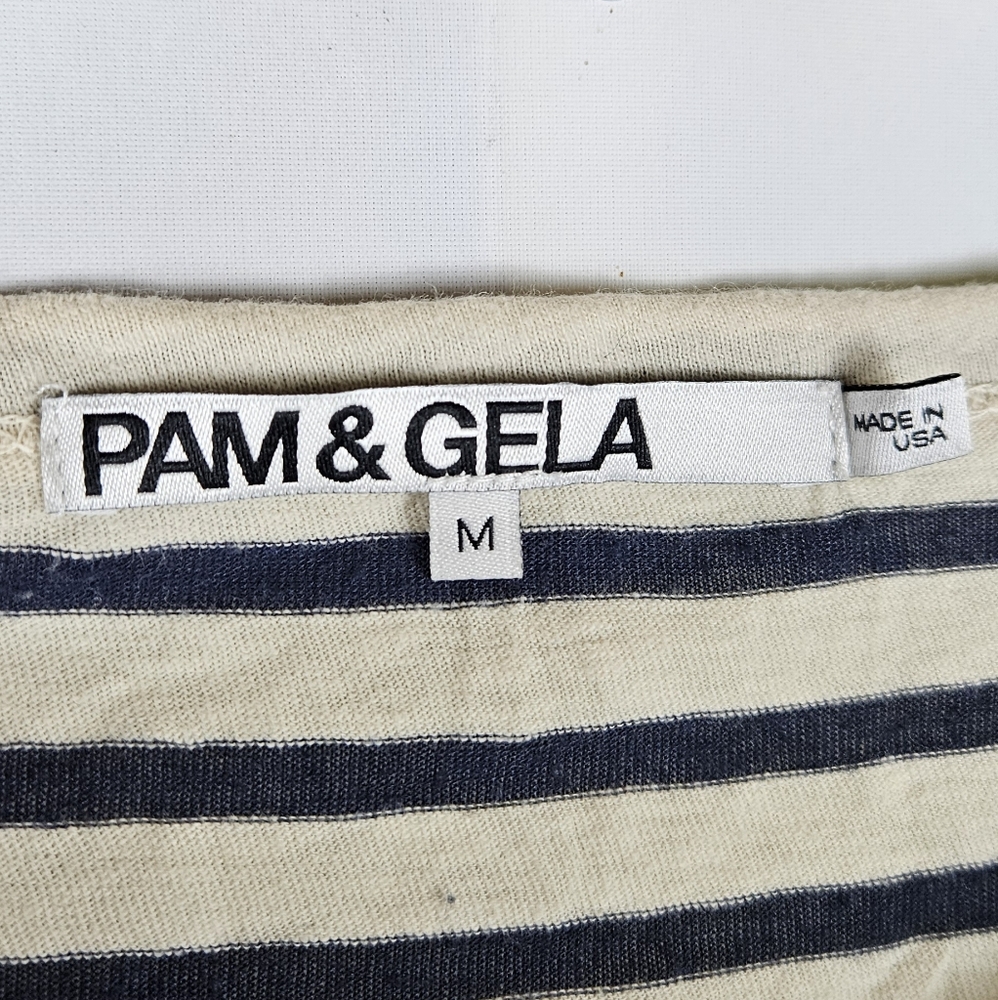 VTG Pam & Gela Blouse Top Size M | Casual Basic Spring Fall Coquette Minimalist - Picture 5 of 6